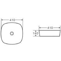 Раковина-чаша Runo Bella 41 Белая арт-00-00001991 — фото 3, Раковины накладные