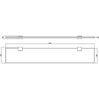 Стеклянная полка Rav Slezak Nill Хром арт-NLA0900/60 — фото 2, Полки для ванной и душа