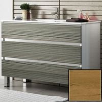 Тумба с раковиной SanVit Кубэ-3 120 с фактурой под дерево Акация светлая арт-kkube3120 — фото 1, Тумбы с раковиной