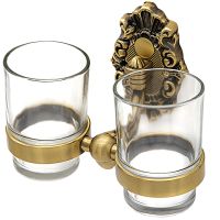 Стакан для зубных щеток Milacio Valls / настенный / латунь / бронза арт-MC.923.BR — фото 1, Стаканы для зубных щеток