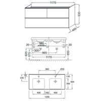 Тумба под раковину Jacob Delafon Odeon Up 120 подвесная Белая арт-EB892-N18 — фото 3, Тумбы под раковину