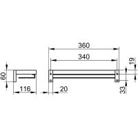 Металлическая полка Keuco Edition 90 Square Хром арт-19158010000 — фото 5, Полки для ванной и душа