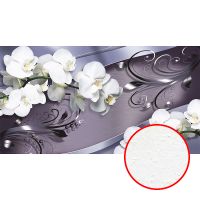 Фреска Ortograf 3D 5491 Фактура бархат FX Флизелин (5*2,7) Серый/Белый, Цветы арт-5491 (бархат FX) — фото 1, Фрески