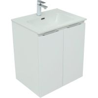 Тумба под раковину Aquanet Алвита New 60 подвесная Белая матовая арт-277522 — фото 1, Тумбы под раковину