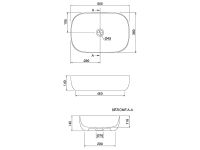 Раковина Scarabeo Glam 56 Белая арт-1804 — фото 4, Раковины накладные