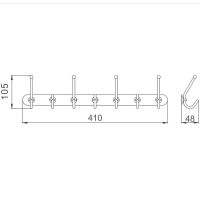 Вешалка для полотенец Haiba Хром арт-HB201-7 — фото 2, Крючки для полотенец