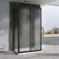 Душевой уголок Abber Schwarzer Diamant 160x100 профиль Черный стекло матовое арт-AG30160BMH-S100BM-S100BM — фото 1, Прямоугольные душевые уголки