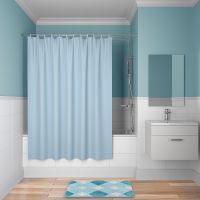 Штора для ванны Iddis Basic 180х200 Голубая арт-B70P218i11 — фото 2, Шторы для ванной
