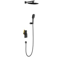 Душевая система Timo Helmi Черная арт-SX-4069/03SM — фото 1, Встраиваемые душевые комплекты