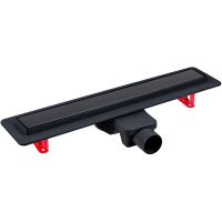 Душевой лоток Berges Optim Line Black 800 с Черной матовой решеткой / под плитку арт-095508 — фото 1, Душевые лотки