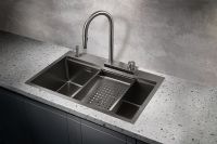 Кухонная мойка Milacio Denia 75 Вороненая сталь арт-MC.77429 — фото 5, Кухонные мойки