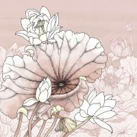 Фреска Ortograf Grafika Natura 31509 Фактура бархат FX Флизелин (2,7*2,7) Розовый/Белый, Цветы арт-31509 (бархат FX) — фото 2, Фрески