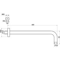 Кронштейн для верхнего душа Aquatek Хром арт-AQ2176CR — фото 2, Кронштейны для верхнего душа