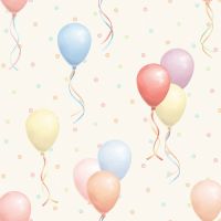 Обои детские Alessandro Allori Dolce Vita Винил на флизелине (1.06*10,05) Бежевый/Разноцветный, Воздушные шары арт-2411-2 — фото 1, Обои для стен