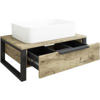 Товар: Тумба под раковину Sanflor Гард 70 подвесная Дуб крафт золотой Черная арт-С22581 - фото 2 Тумба под раковину Sanflor Гард 70 подвесная Дуб крафт золотой Черная арт-С22581 — фото 2, Тумбы под раковину