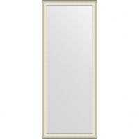 Зеркало Evoform Definite Floor 200х79 в багетной раме - Белая кожа с хромом 78 мм арт-BY 6041 — фото 1, Зеркала в ванную комнату