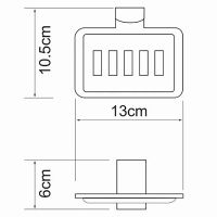 Мыльница WasserKRAFT Leine Хром арт-K-5069 — фото 3, Мыльницы
