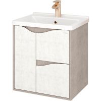 Тумба под раковину Onika Брендон 60.13 подвесная Камень светлый Бетон крем арт-106138 — фото 1, Тумбы под раковину