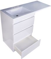 Тумба под раковину Style Line Даллас 120 Люкс Plus 3 ящика Белая арт-СС-00002272 — фото 5, Тумбы под раковину