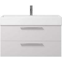 Тумба под раковину Creto Tivoli 100 подвесная Белая арт-8-1378W — фото 1, Тумбы под раковину