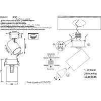 Встраиваемый светильник Crystal Lux Черный Бронза арт-CLT 017C BL-BZ — фото 3, Точечные светильники
