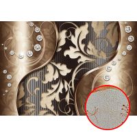 Фреска Ortograf 3D 6663 Фактура бархат золото FX-G Флизелин (2,9*2) Коричневый, Абстракция арт-6663 (бархат золото FX-G) — фото 1, Фрески