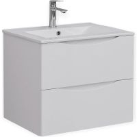 Тумба с раковиной Bond Cube 60 подвесная Белая матовая арт-T01605-S05W — фото 1, Тумбы с раковиной