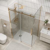 Душевая стенка Grossman Classic 90 профиль Золото сатин стекло прозрачное арт-200.K33.04.90.32.00 — фото 5, Боковые стенки