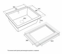 Кухонная мойка Paulmark Gera 60 Серый металлик арт-PM205546-GRM — фото 4, Кухонные мойки