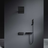 Товар: Душевая система Vincea Futura с термостатом Черная матовая арт-VSFW-2F11TMB - фото 2 Душевая система Vincea Futura с термостатом Черная матовая арт-VSFW-2F11TMB — фото 2, Встраиваемые душевые комплекты