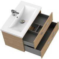 Тумба под раковину Cersanit Lara 80 подвесная Орех арт-64138 — фото 7, Тумбы под раковину