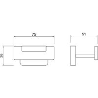 Двойной крючок Aquatek Либра Хром арт-AQ4302CR — фото 2, Крючки для полотенец