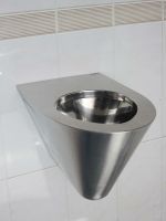 Унитаз Nofer подвесной Нержавеющая сталь матовая без сиденья арт-13018.S — фото 4, Подвесные унитазы