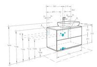 Тумба под раковину Aquaton Терра 85 подвесная Дуб кантри Антрацит арт-1A247201TEKA0 — фото 12, Тумбы под раковину