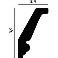 Карниз Перфект 2000x39x24 мм арт-P24 — фото 2, Карнизы