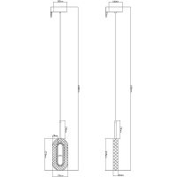 Подвесной светильник Artelamp Ovale Прозрачный Золото арт-A2489SP-1GO — фото 4, Подвесные светильники