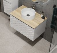 Тумба под раковину Jorno Cossety 80 подвесная Белый арт-Coss.01.80/P/W-DG/JR — фото 3, Тумбы под раковину