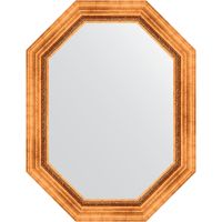 Зеркало Evoform Octagon 66x86 в багетной раме - Римское золото 88 мм арт-BY 7163 — фото 1, Зеркала в ванную комнату
