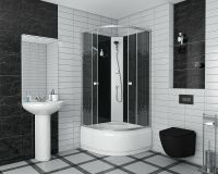 Душевая кабина Niagara Eco 90x90 NG-7508-14BK без гидромассажа арт-75081454BK — фото 3, Душевые кабины