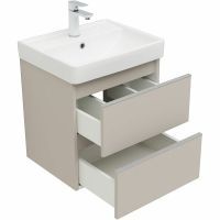 Тумба под раковину Aquanet Вега 50 подвесная Бежевая арт-329582 — фото 5, Тумбы под раковину