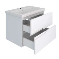 Тумба под раковину Runo Стокгольм 70 подвесная Белая арт-00-00001124 — фото 2, Тумбы под раковину