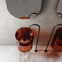 Раковина Abber Kristall 42 Коричневая арт-AT2704Opal — фото 4, Раковины подвесные