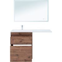 Тумба с раковиной Aquanet Токио 130 L Дуб веллингтон арт-335589 — фото 7, Тумбы с раковиной