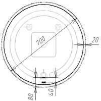 Зеркало VIANT Мюнхен 70 с подсветкой с бесконтактным выключателем арт-VMUN70-ZLED — фото 4, Зеркала в ванную комнату