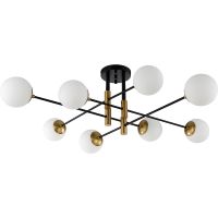 Потолочный светильник Crystal Lux Белый Черный Бронза арт-FIDEL PL8 BLACK — фото 1, Накладные светильники