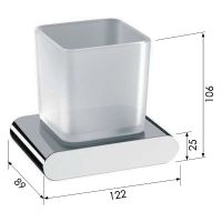 Стакан для зубных щеток Remer Lounge Золото брашированное арт-LN15BG — фото 2, Стаканы для зубных щеток