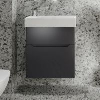 Тумба под раковину Jorno Folk 55 подвесная Антрацит арт-Folk.01.55/P/A/JR — фото 3, Тумбы под раковину