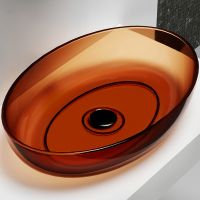 Раковина-чаша Abber Kristall 60 Коричневая арт-AT2801Opal — фото 2, Раковины накладные