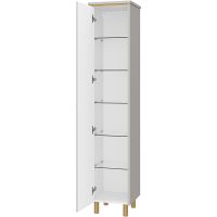 Шкаф пенал Brevita Elche 35 L Серый кашемир Золото арт-ELC-05035-010L — фото 3, Пеналы для ванной комнаты