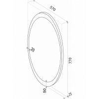 Зеркало Континент Lily 570х770 с подсветкой с сенсорным выключателем арт-ЗЛП688 — фото 4, Зеркала в ванную комнату